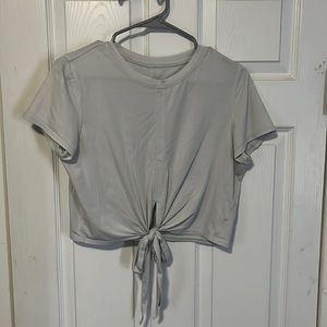 Lululemon Light Gray Tie Shirt